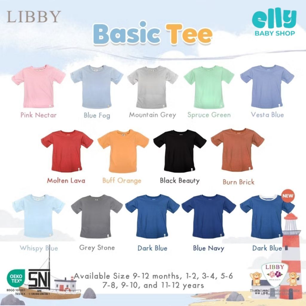 Libby Basic Cotton Tee - Kaos Anak