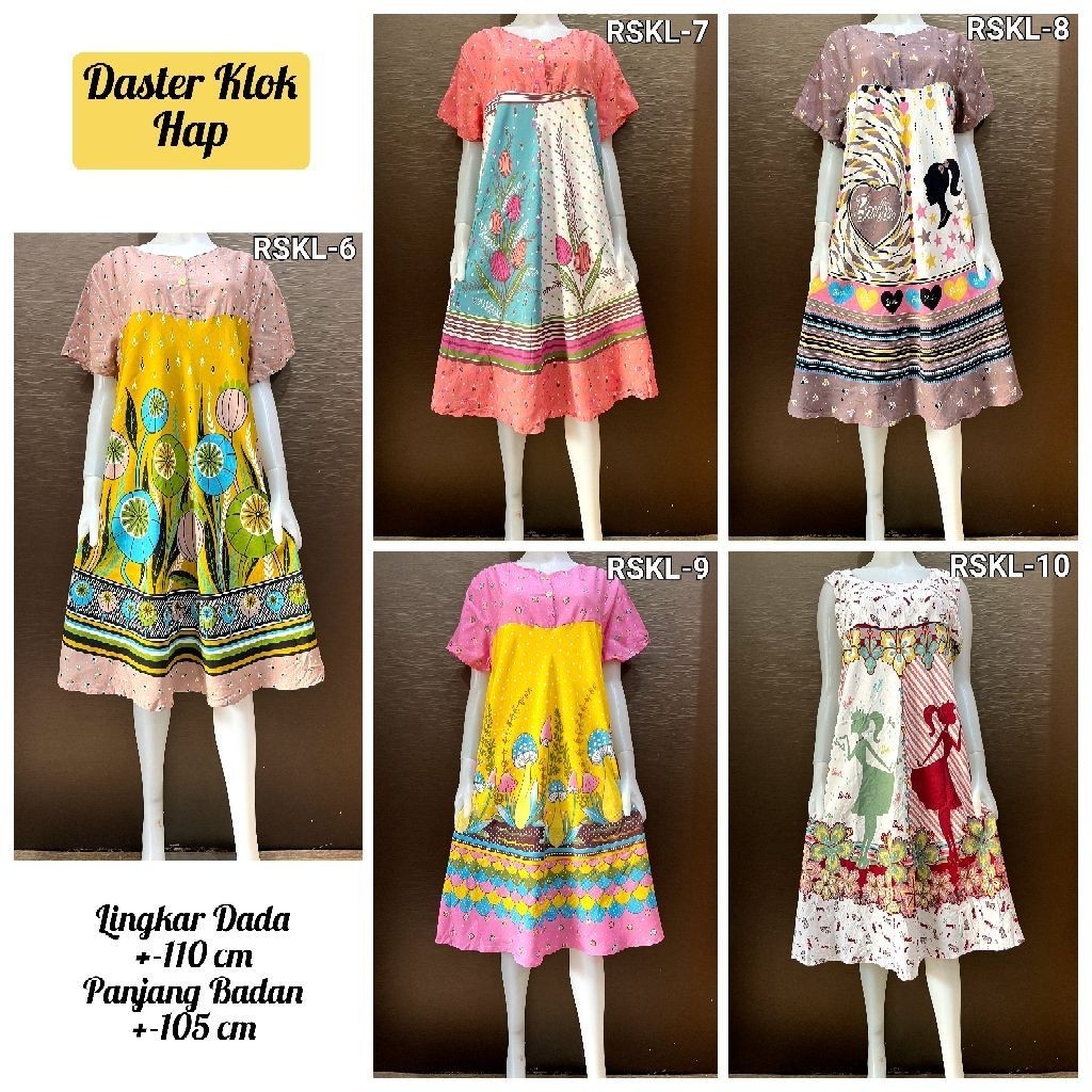 (WAJIB BACA SEBELUM BELI - RIJEK SABLON) Daster Hap Busui Kancing Cantik Adem Viral Kekinian Kain Ny