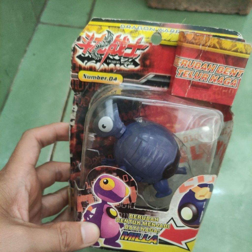 Mainan Jadul Dragon Warrior Milla No 04 Berubah Telur Naga Ling Dong - New Old Stock Rare