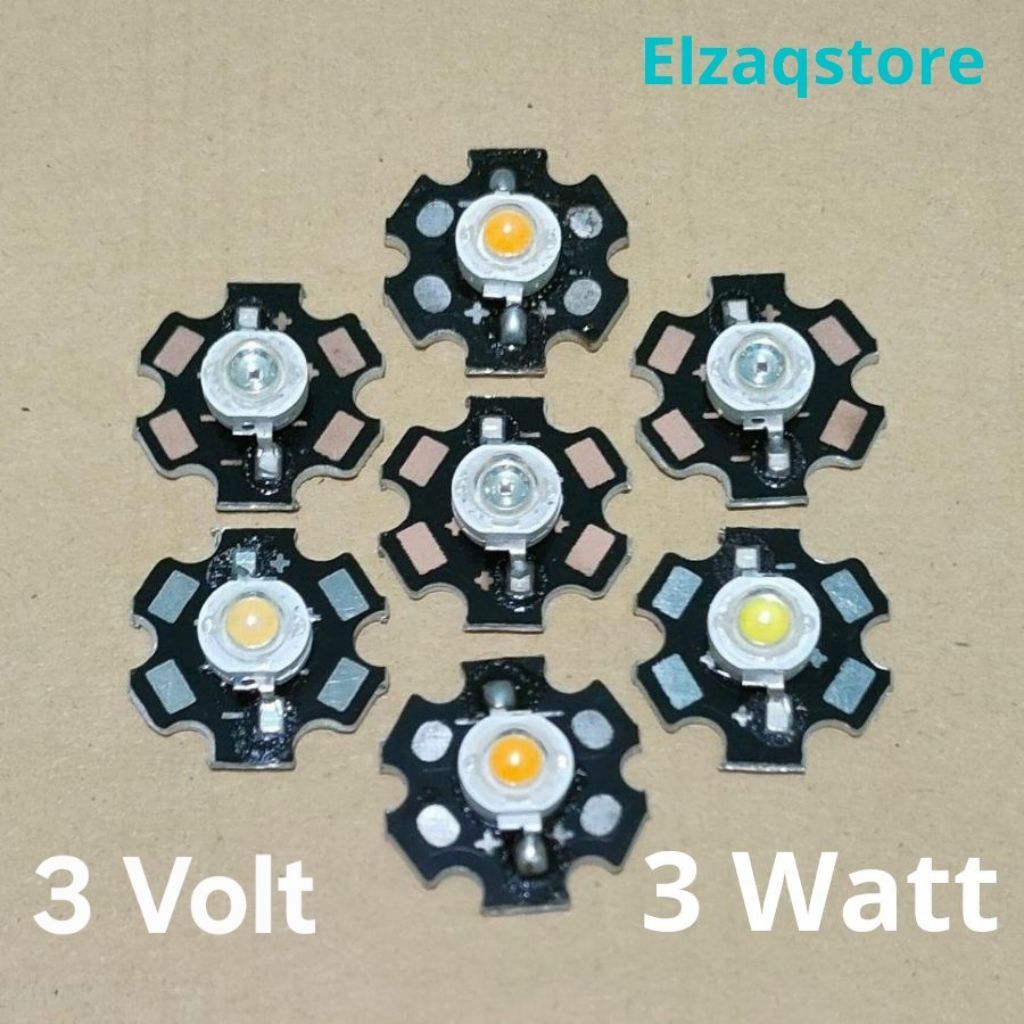 Lampu LED HPL 3 Watt 3W + Heatsink Pendingin PCB
