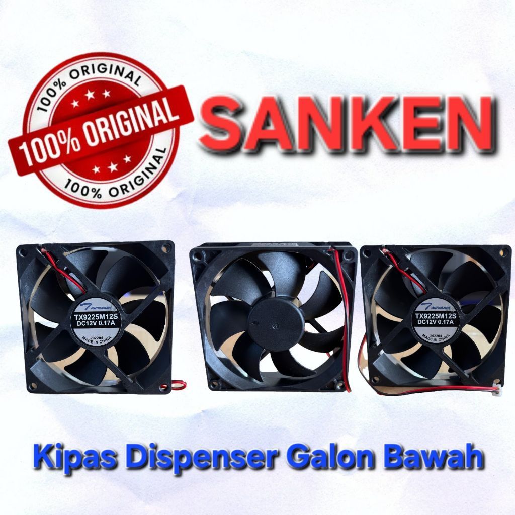 Kipas Dispenser SANKEN Galon Bawah TX9225M12S DC12V 9×9 0.17A | Fan Cooling Sanken