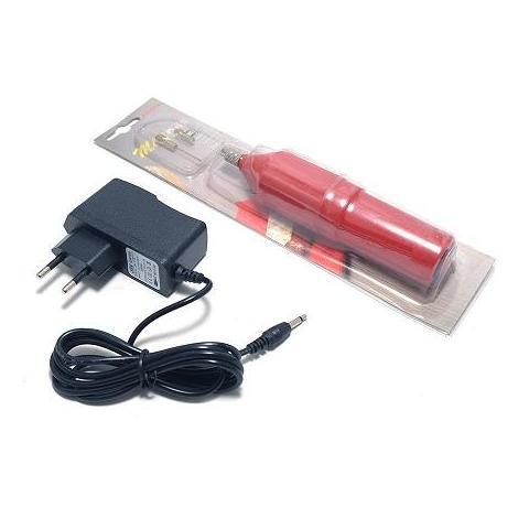 Paket Mini Drill Bor Grinder Gerinda Siap Pakai Dc 12V 8000-15000 Rpm + Adaptor 1A Untuk Bor Mini Pc