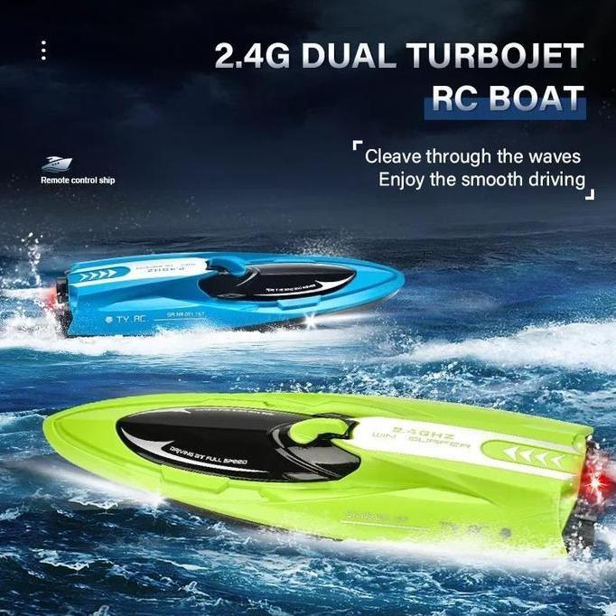 MAINAN RC SPEED BOAT FAYEE FY009 TWIN TURBO JET 2.4GHZ KAPAL RC BOAT GHS79