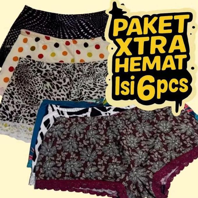 DV132 >> 6-3 pcs | Cd Hotpants Viral / Cd Wanita Cd Juve Jumbo