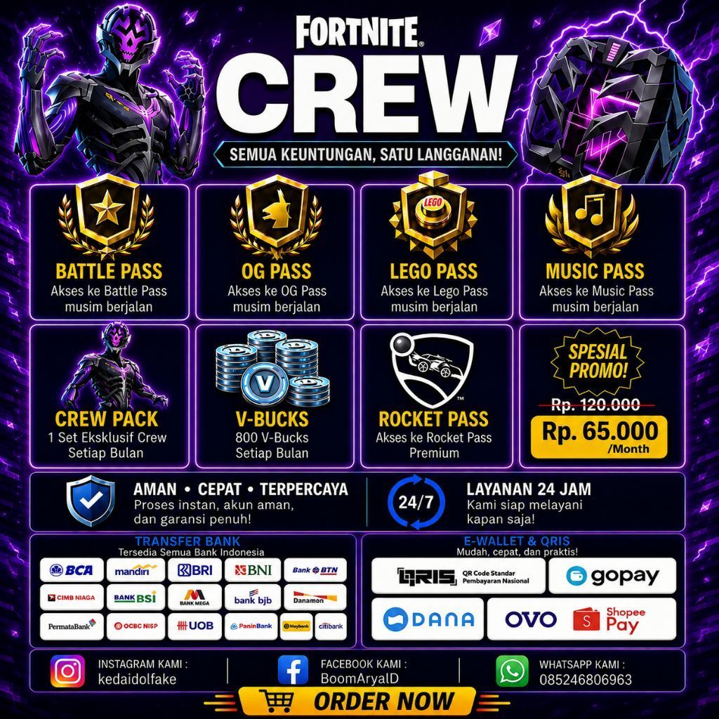 FORTNITE CREW PACK | ALL PLATFORM | 1 MONTH