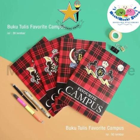 Buku Tulis Campus Favourite 50 Lembar (1 Pack Isi 10 Buku) | Buku Tulis Favourite 50 Lembar | Campus