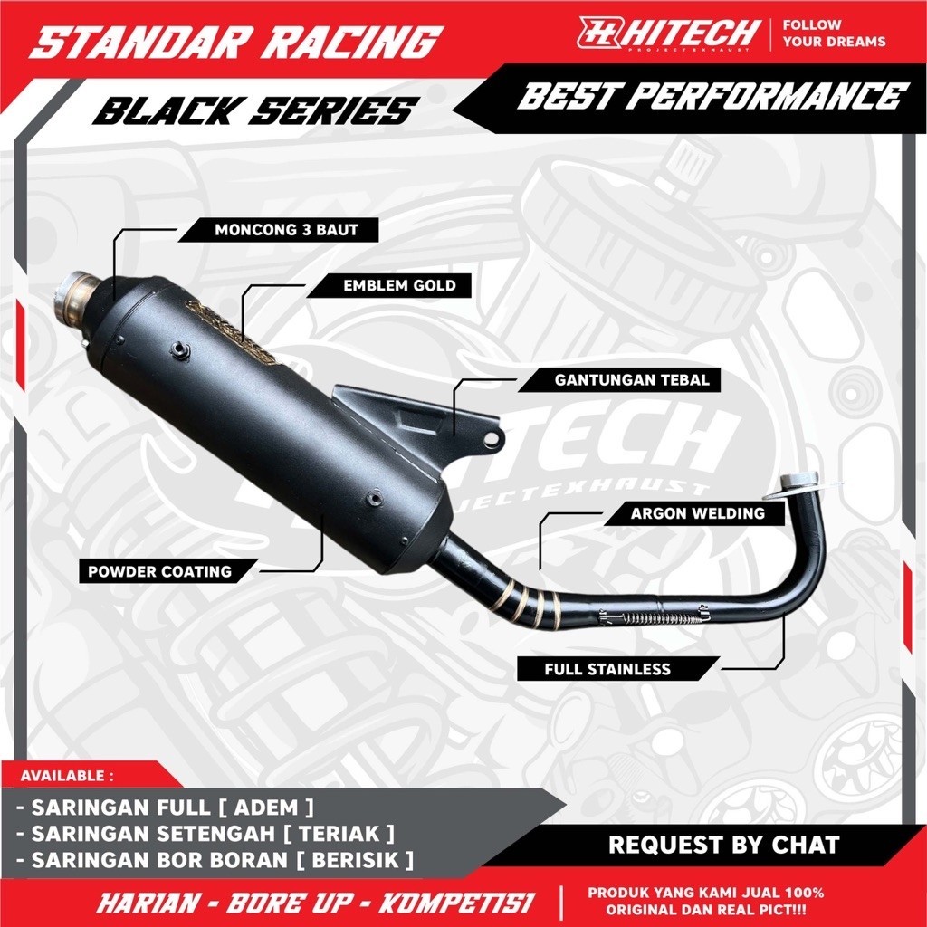 knalpot mio sporty standart racing bas ademoriginal hitech project bas adem,teriak,gahar pnp mio spo