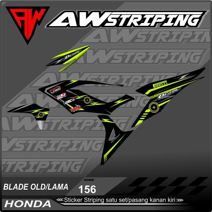 Sticker Striping Blade old / lama Semi Full - Sticker Striping Honda Blade old - orange