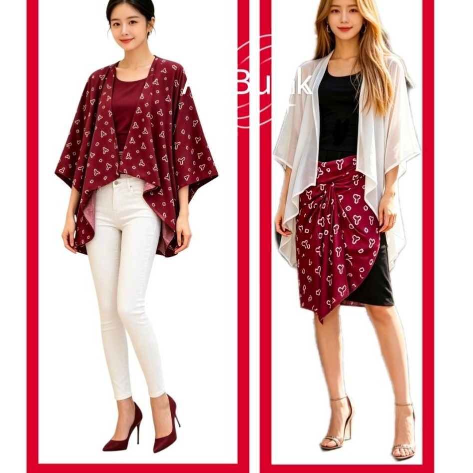 AZ - BISA COD Outer Cardigan Kardigan Blazer Etnik Tradisional Jumputan Batwing