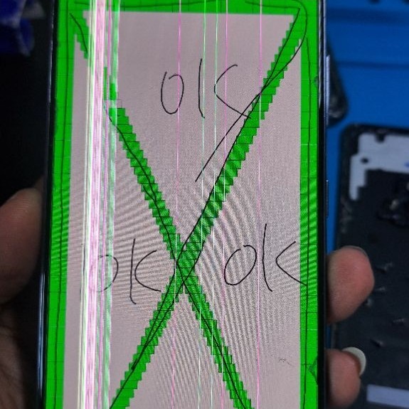 LCD SM-G991/SM-G991B, SAMSUNG S21 5G, COPOTAN, SCREEN NORMAL, GARIS SEPERTI DI FOTO