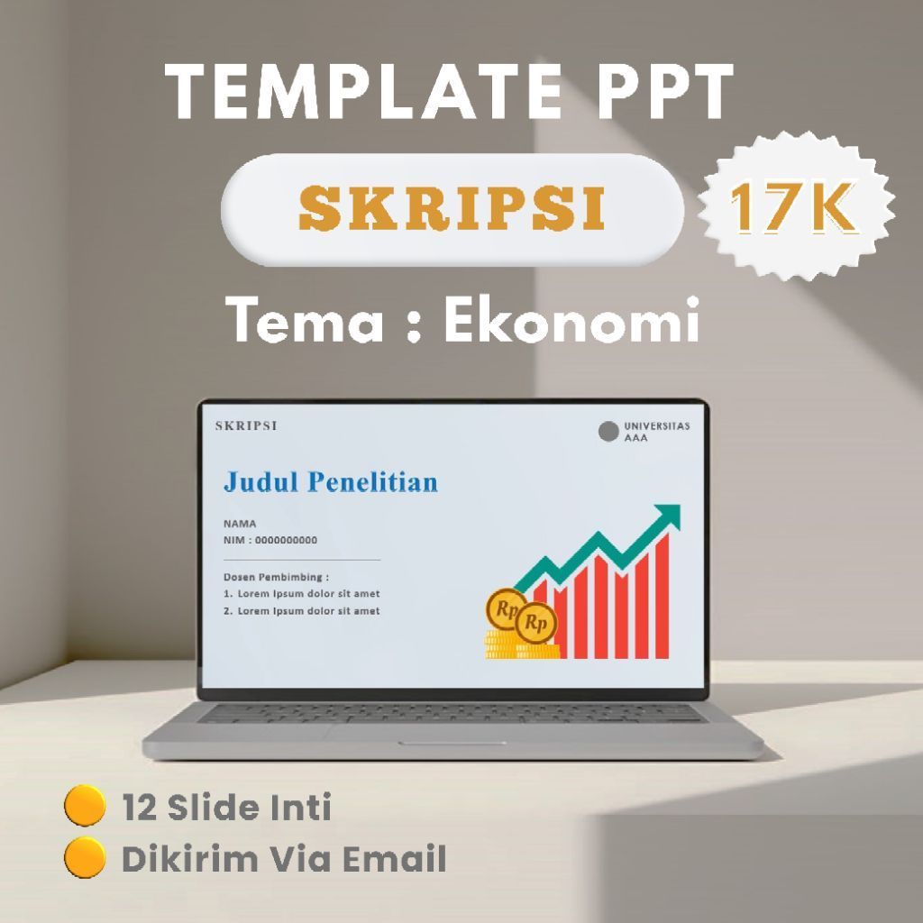 Template PPT Skripsi - Seminar - Tugas Akhir (Tema : Ekonomi)
