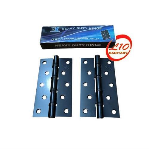 5" HITAM / Engsel Pintu Tebal HITAM BLACK NISHIO 5" inch