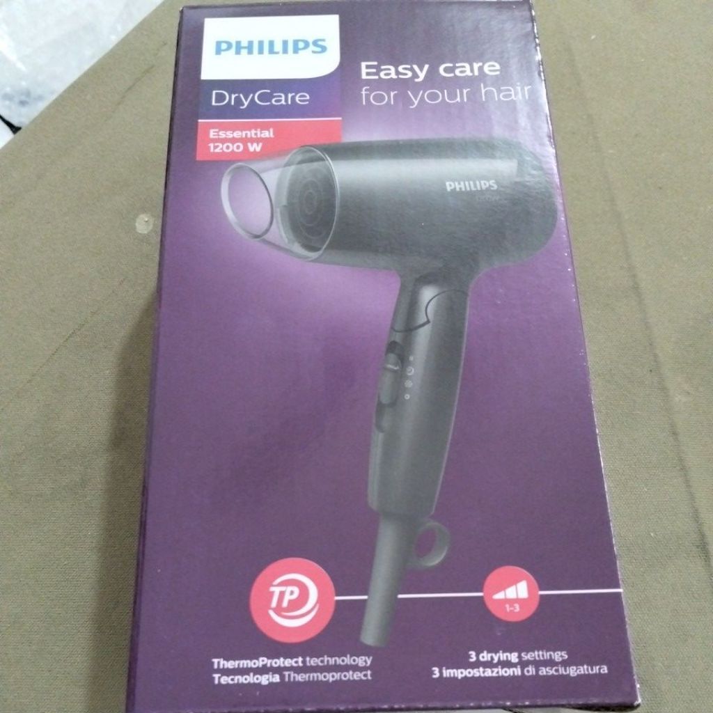 ( Toserba ) Philips Hair Dryer Essential 1200 W , BLACK