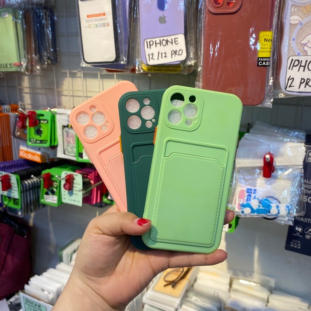CASE IPHONE 12 PRO CARD CASE IPHONE 12 SILIKON + TEMPAT KARTU