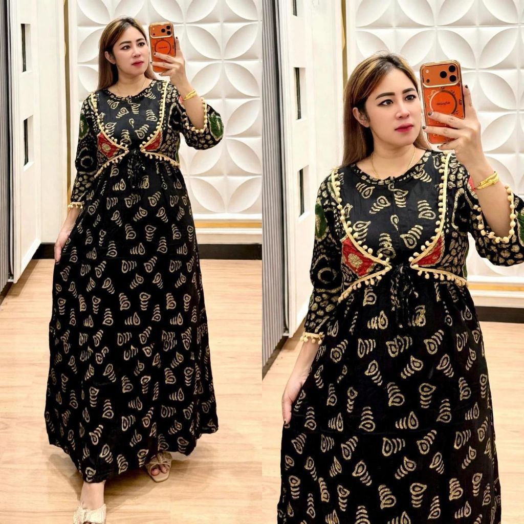 COD DASTER MANTU IDAMAN BAHAN TEBAL DASTER POMPOM