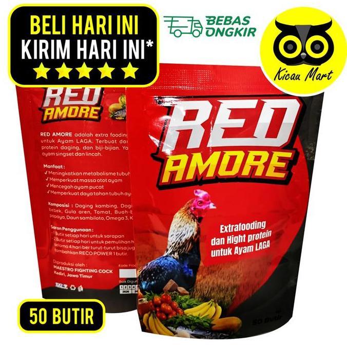 Kicau Mart Red Amore Extra Fooding Sarapan Suplemen Ayam Protein Tinggi Untuk Pakan Tambahan Ayam La