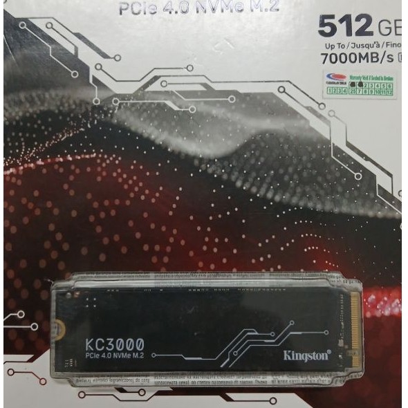 kingston SSD KC3000 M.2 PCie Gen4 NVMe 512gb
