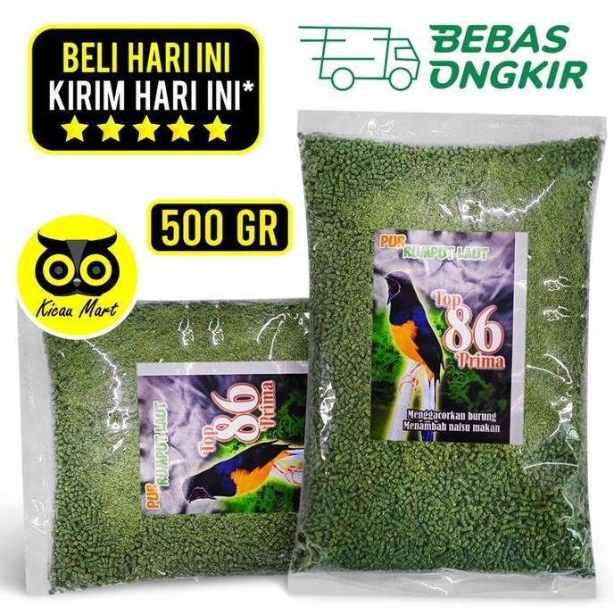 Kicau Mart Rumput Laut Top 86 Prima Voer Pakan Penggacor Burung Hijau Ijo Rumput Laut Makanan Burung
