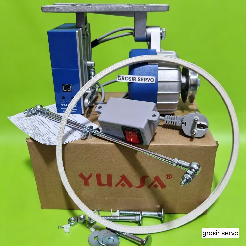 dinamo servo yuasa biru TH-550EA original 100%baru buat mesin jahit overdeck obras juki typical dll