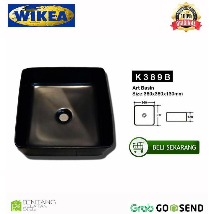 WASTAFEL WIKEA K 389 B / WASTAFEL WIKEA K389 BLACK/ MINIMALIS