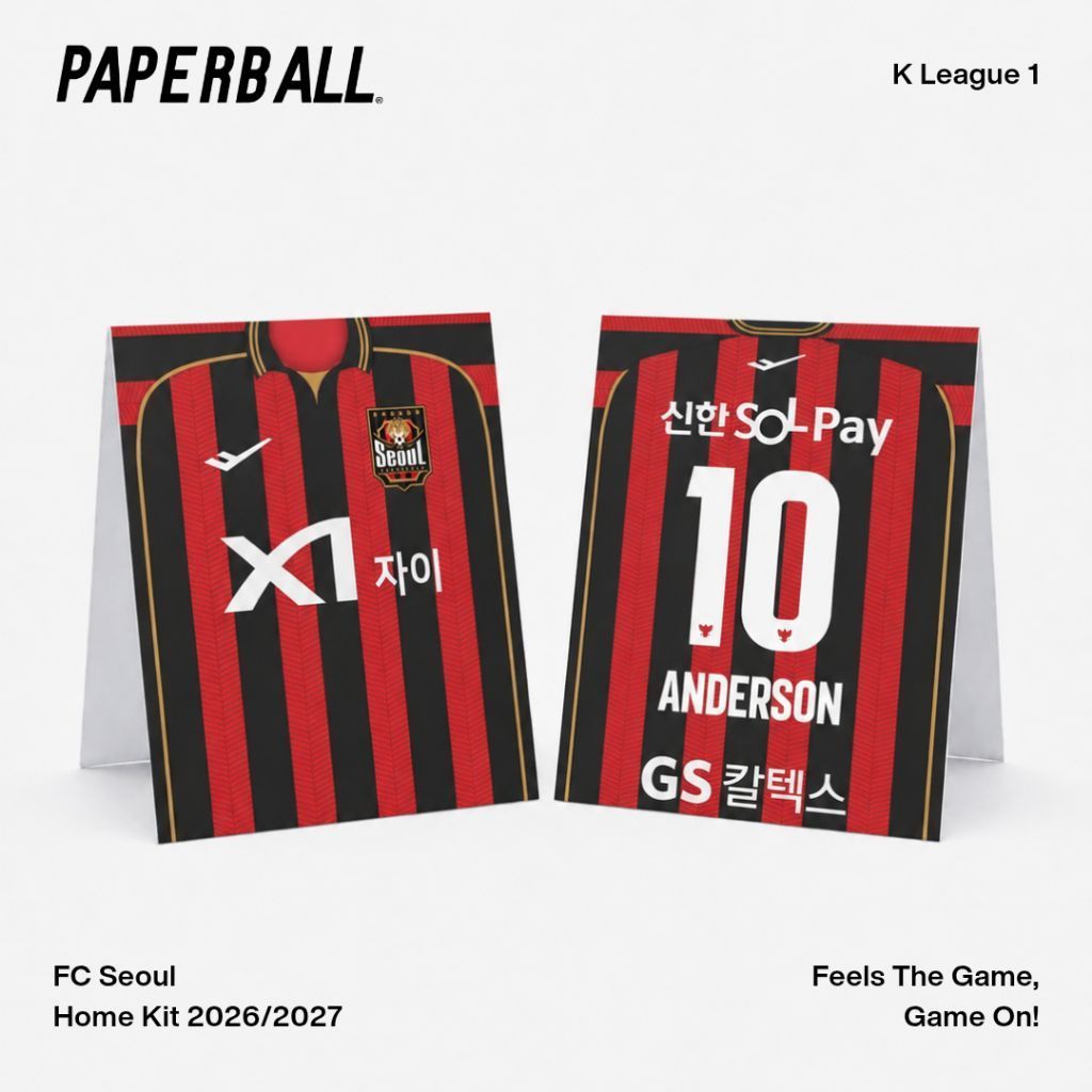 FC Seoul 2026/2027 K League 1 Liga Korea Selatan Paperball Sepak Bola Kertas