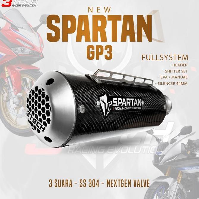 // KNALPOT 3 SUARA 3TECH SPARTAN GP3 FULL SYSTEM ''