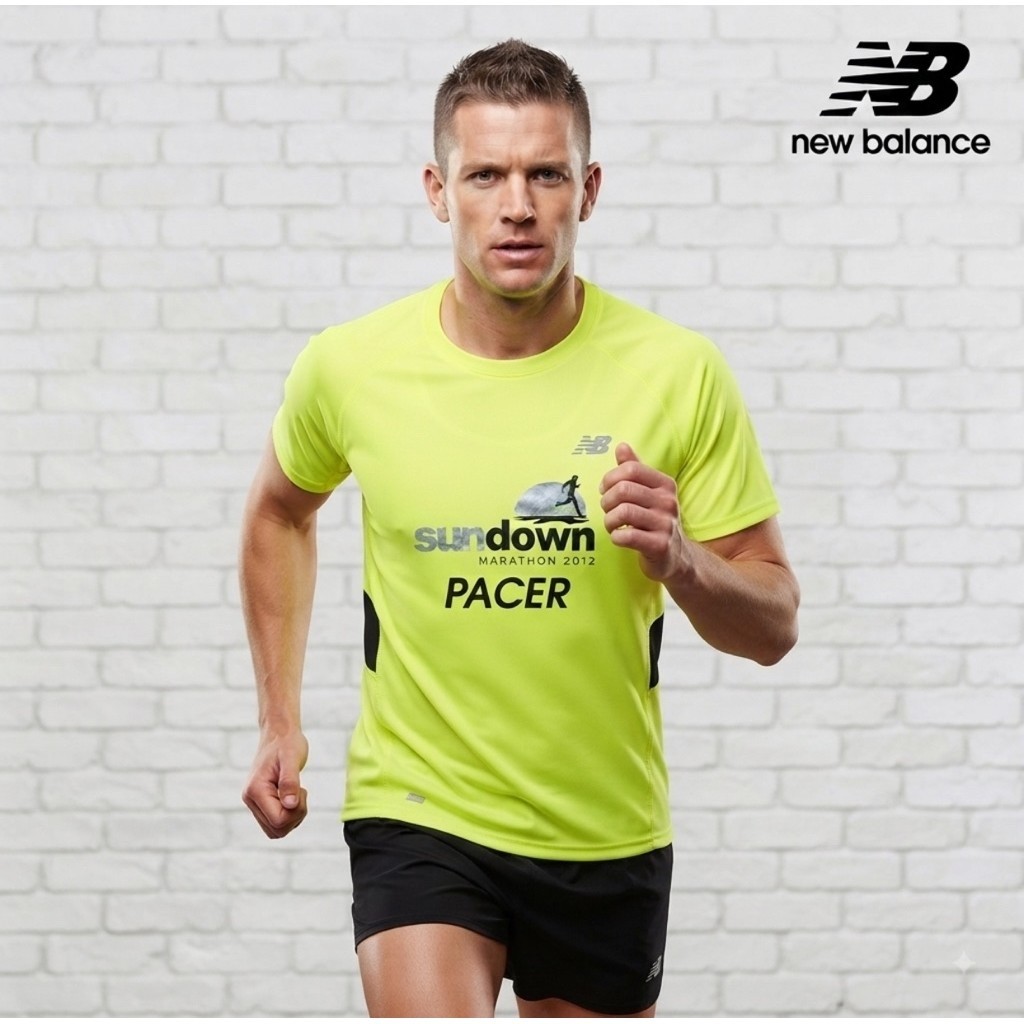 Kaos Running Pria  NEW BALANCE NB Baju Dry Size S Second Preloved