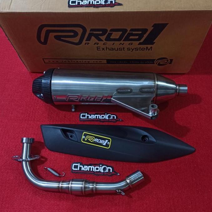 '' KNALPOT STANDAR RACING STAINLESS CUP V ROB1 MIO SPORTY MIO SMILE //