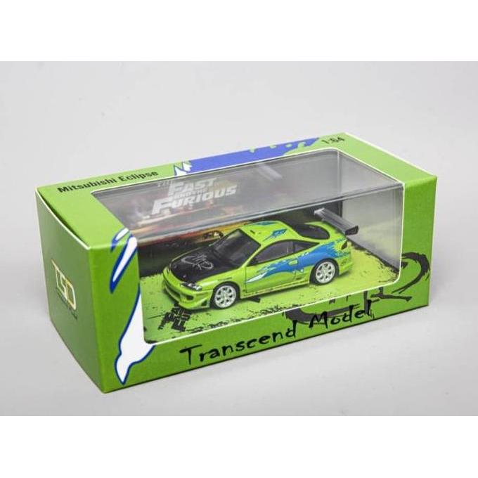 Transcend 1/64 Mitsubishi Eclipse Fast and Furious Modified Version Diecast Mobil Mainan Miniatur