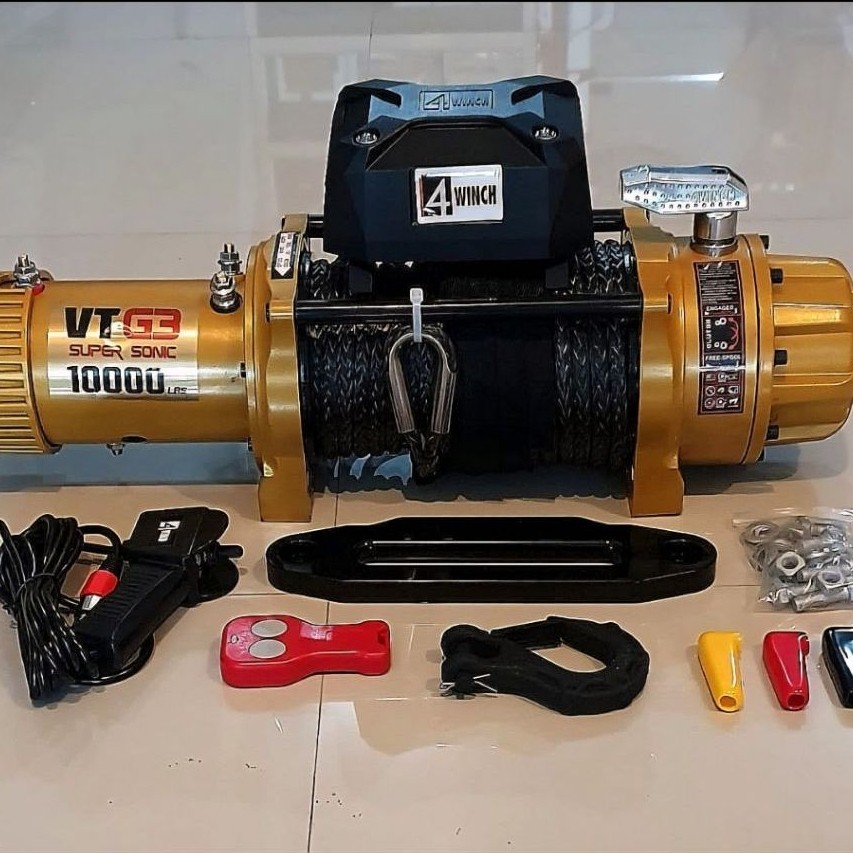 4winch Supersonic VT G3 10000lbs High Speed Winch tali plasma