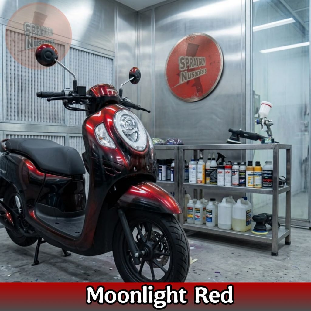 Cat PU Moonlight Red - Hitam Lembayung Merah PU - Cat Motor/Mobil