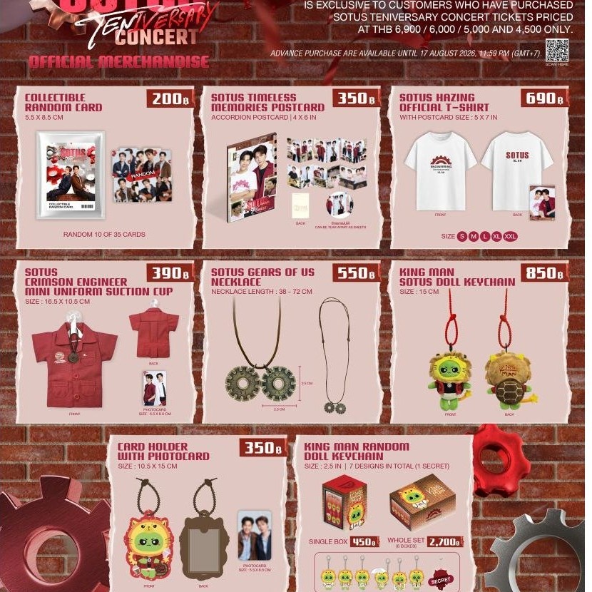 SOTUS Teniversary Concert Official Merch SingKit KristSingto