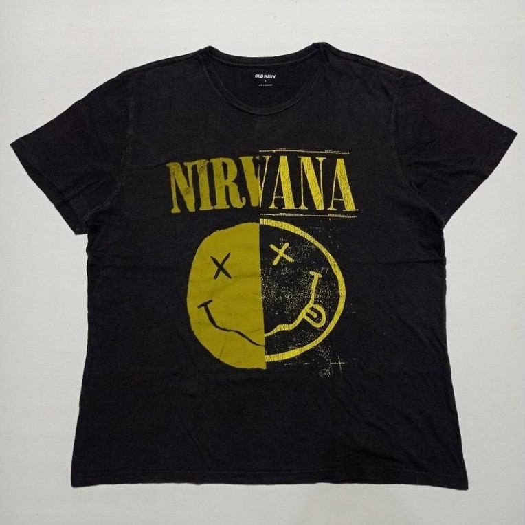 Kaos Band Nirvana Panther Official Merchandise By Old Navy Warna Abu Size L Second Brand Nirvana
