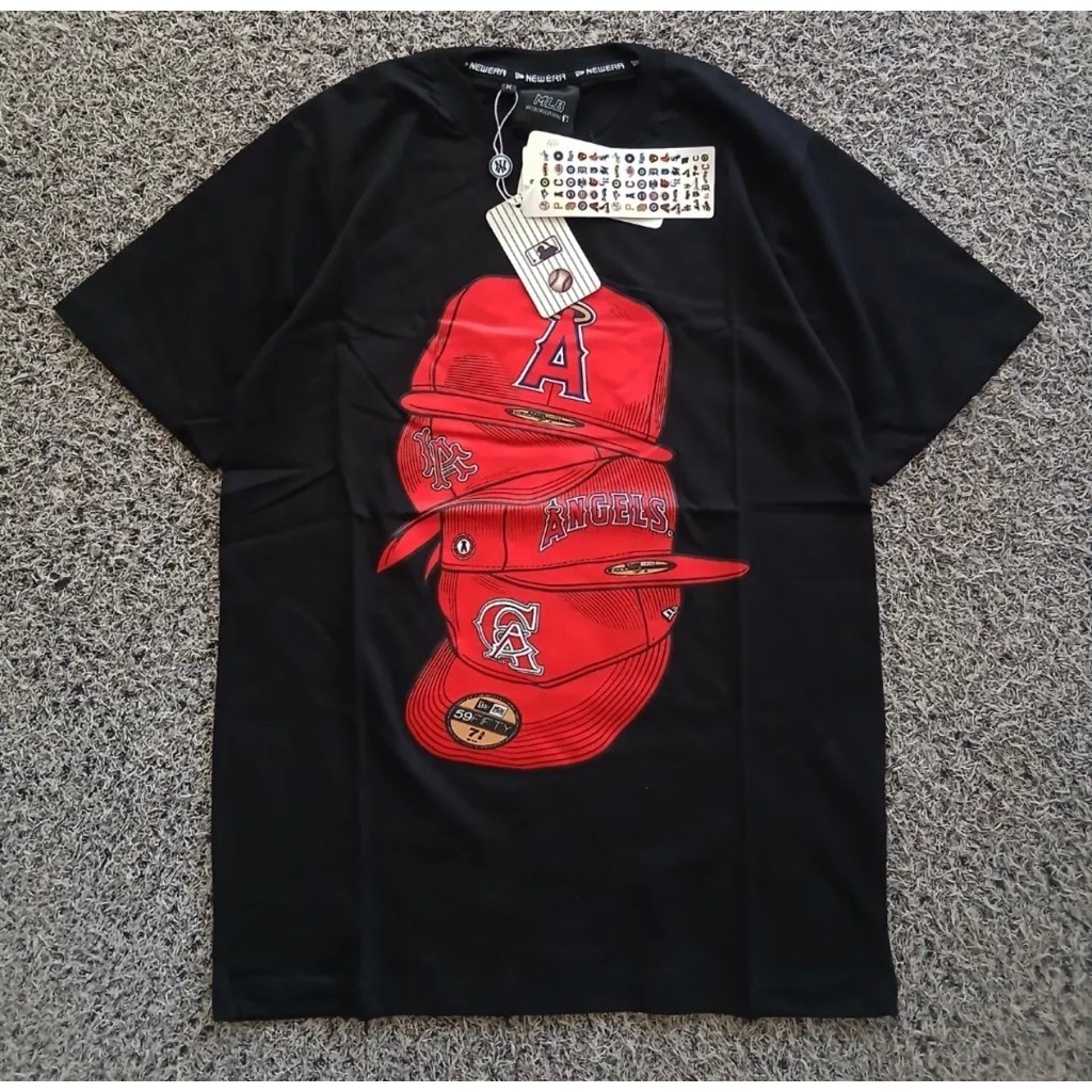 (FREE PAPPER BAG) TSHIRT MLB PREMIUM MIROR KAOS MLB PATCH EMBLE