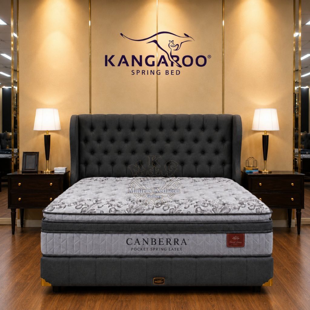 Kangaroo Canberra Pocket Latex 42CM  Springbed Premium – Kasur Latex Pengiriman Mattras kedaton Gall