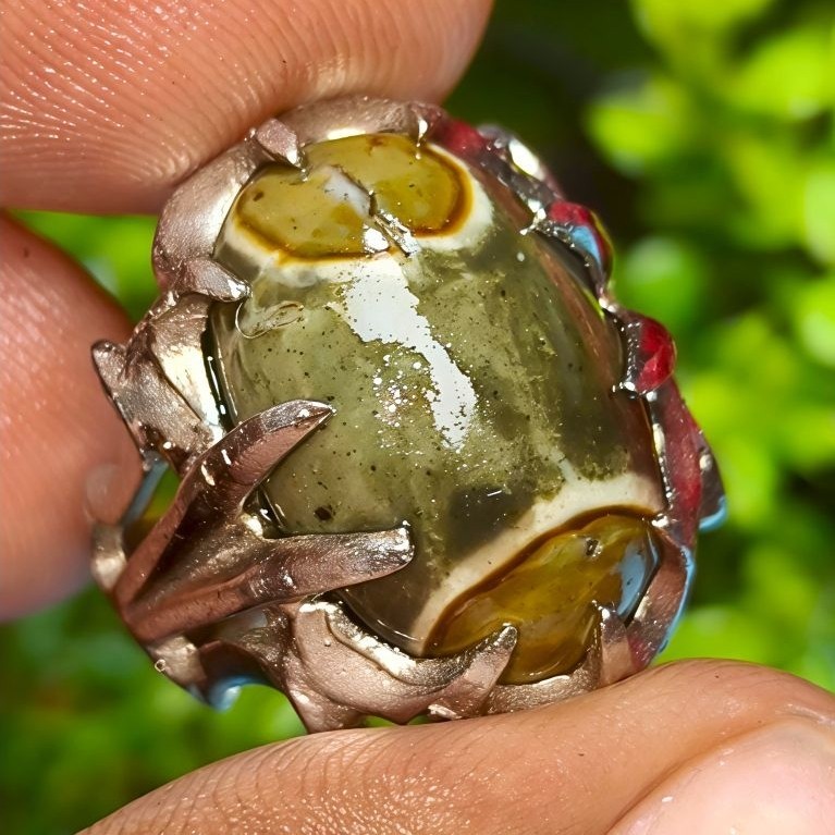 cincin batu akik wonosobo pamor tarung bungkem size kantoran ring 6
