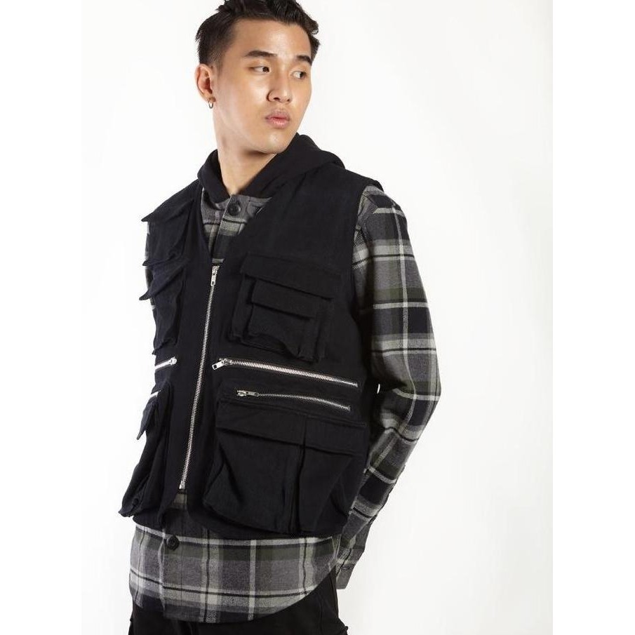 OCWA TRAVIS BLACK DENIM VEST