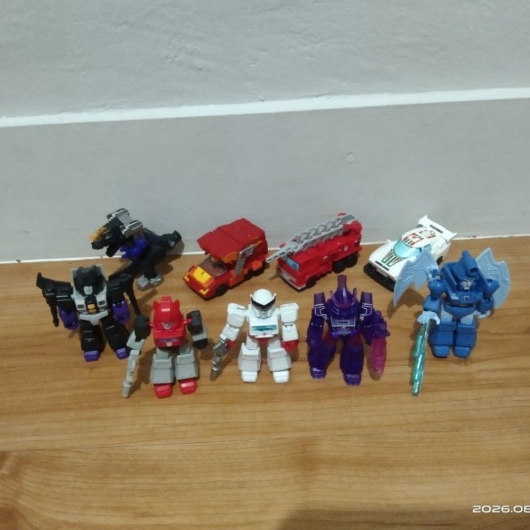 Mainan figure blokees transformers GDV robot skywarp, cliffjumper, ratchet, glittering galvatron, sc
