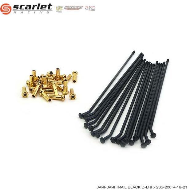 Scarlet Racing - Jari Jari Roda Sepeda Motor Trail Ruji Depan Belakang 9 x 235 206 R 18 21