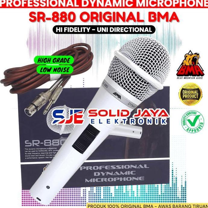 Debagi_olshop - MIC MICROPHONE BMA SR880 PROFESIONAL DYNAMIC MIK SR-880 SR 880 KARAOKE VOKAL VOCAL D