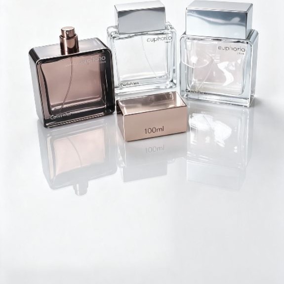 Botol Kosong parfum second 100ml— 3 Pilihan Intense Coklat / Putih Perak / Kaca Bening Premium