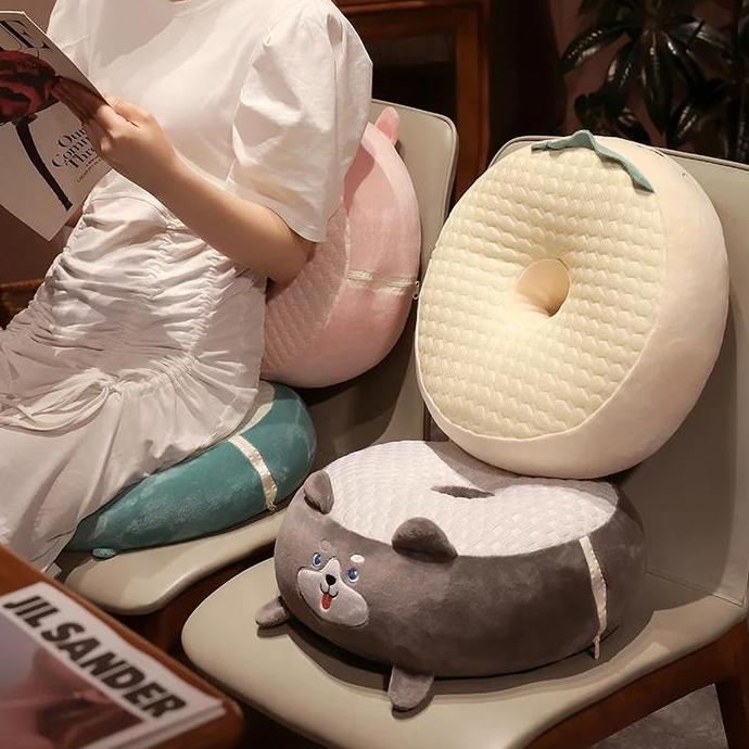 Myhome- Bantal Donat Duduk Lesehan Aesthetic Karkater Lucu Donut Pillow Motif Animal Bantal Kursi De
