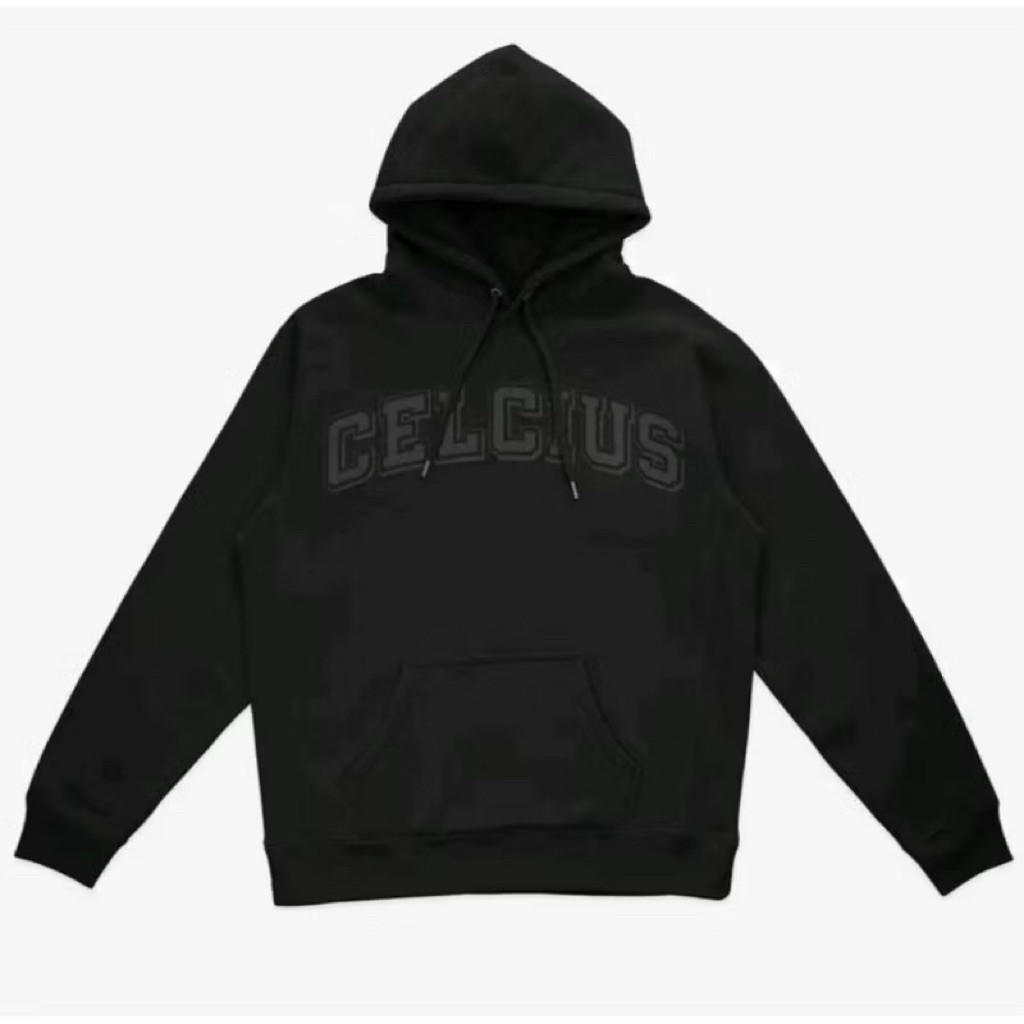Celcius Hoodie Sweater for Men in Bold Print Black Unisex