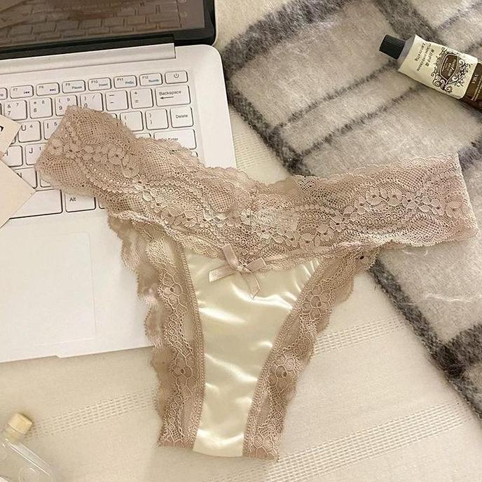 DV263 - Virginia Panties Lace CD Celana Dalam Wanita Renda Brokat Sexy VS Satin Seksi Cewe Lady