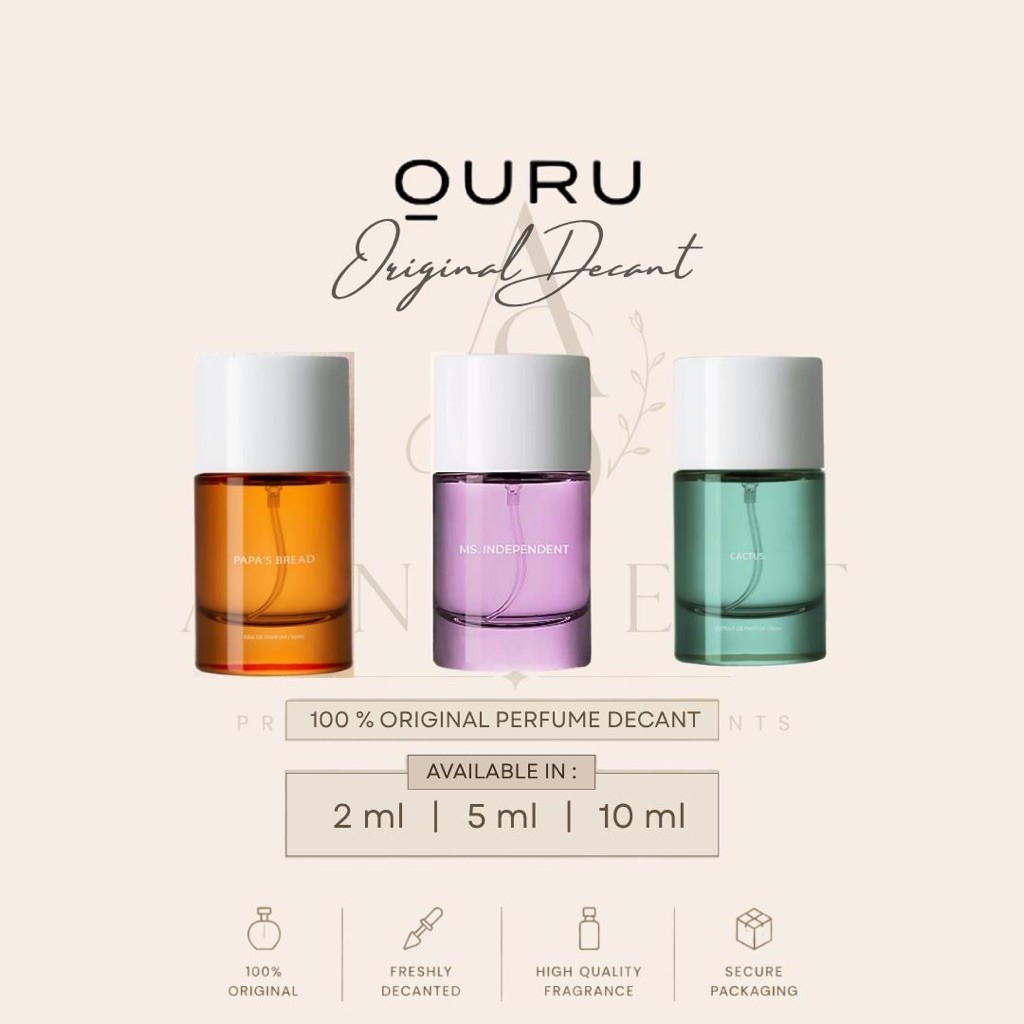 (DECANT) OURU by Skinouru Original Perfume | Papas Bread | Ms. Independent | Cactus. | 2 ml | 5 ml |