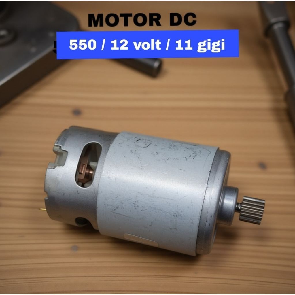 Dinamo dc 550 12v 11 gigi motor dc RS550