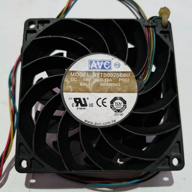 KIPAS FAN DC 48VOLT 0.18A 9CM SLIM TIPIS AVC HIGH SPEED 4PIN