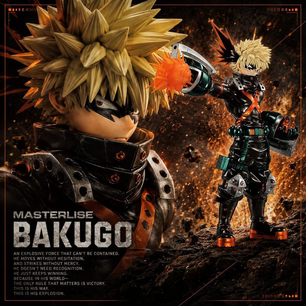 RARE LAST ONE PRIZE ICHIBAN KUJI MASTERLISE FIGHT ON KATSUKI BAKUGO BAKUGOU FIGURE FROM MY HERO ACAD