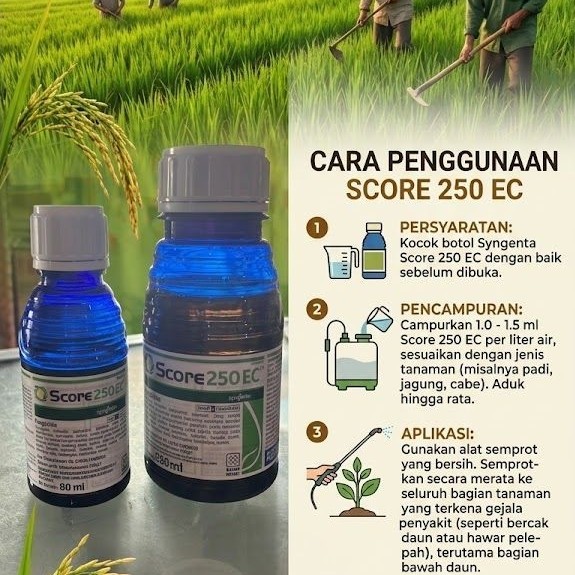 FUNGISIDA SCORE 250 EC (80ml) / Fungisida Score 250ml Ori