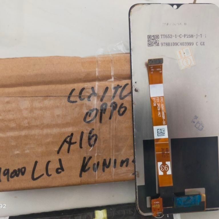 LCD TC HP OPPO A16 minus Lcd kuning